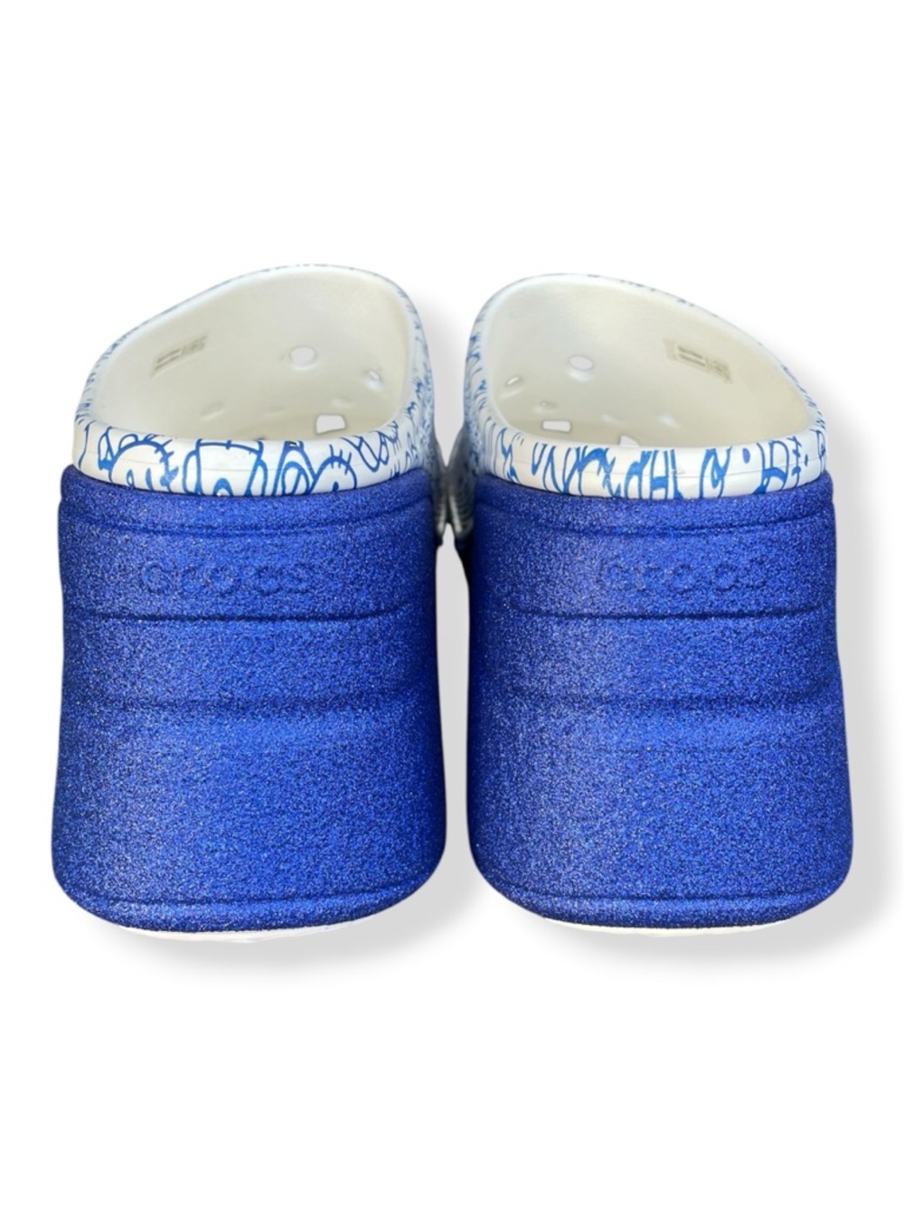Hello Kitty x Crocs Siren Clog '50th Anniversary' Blue Glitter Platform Mules 11 - Picture 7 of 15